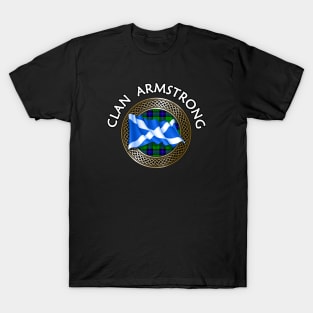 Clan Armstrong Crest & Tartan Knot T-Shirt